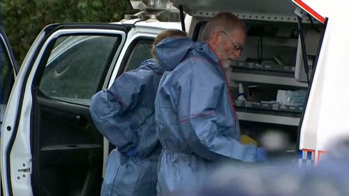 Forensic detectives at the scene. Picture: 9NEWS