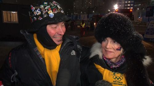 Matt's Graham's parents and grandparents witnessed his medal winning final run (9NEWS)
