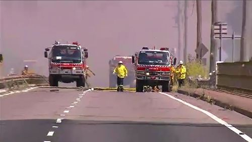 NSW bushfires weather storms