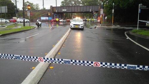 The scene was cordoned off to traffic after the crash. (9NEWS)