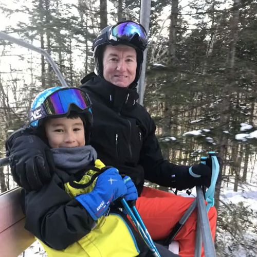 Arato, pictured with his father Tim Green.