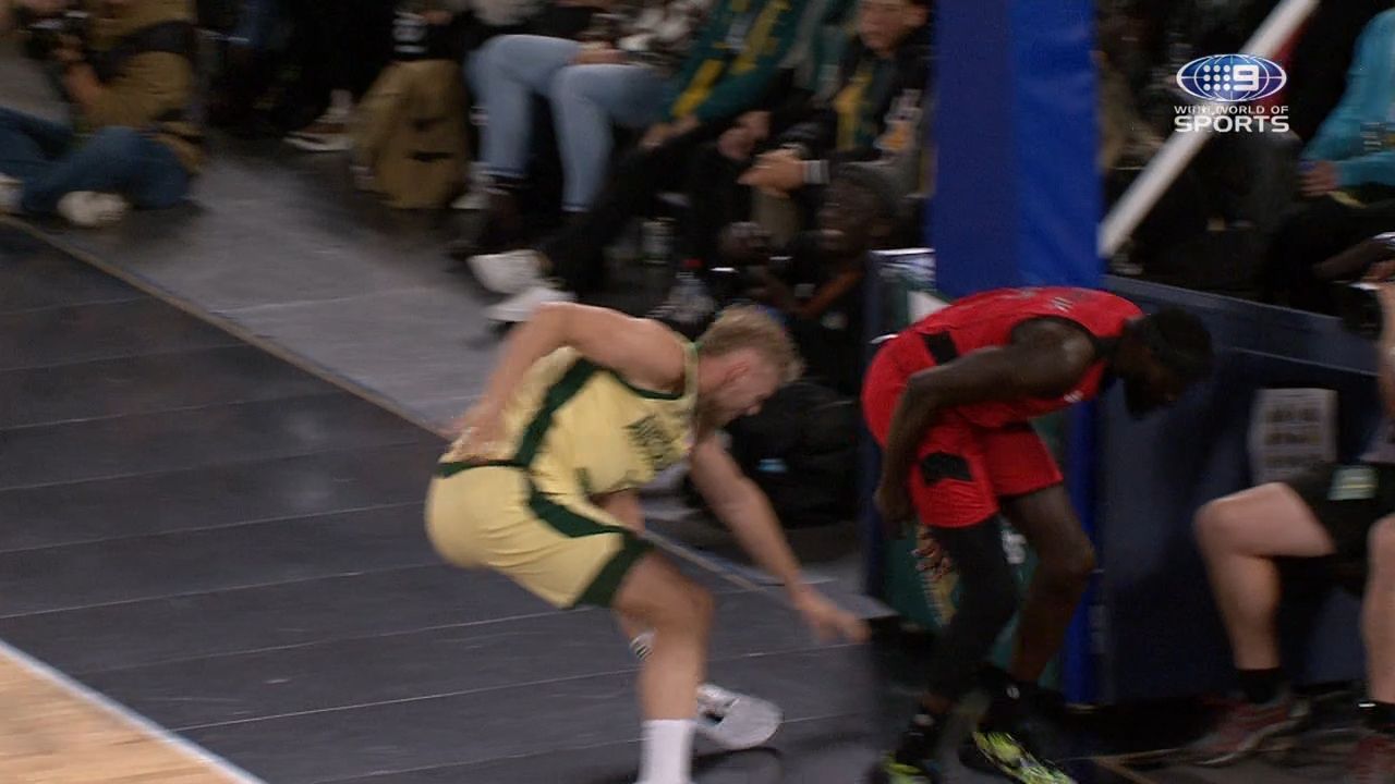 Boomers dealt major World Cup blow as Jock Landale suffers suspected ankle injury in win over South Sudan