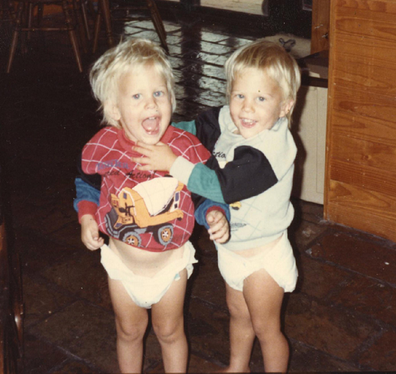 Dan was the youngest twin by one minute. Pictured with his brother Josh.