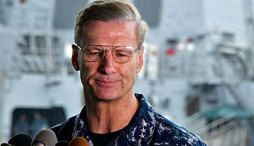 Vice Admiral Joseph Aucoin, commander of the US 7th Fleet based in Japan. (Photo: AP).