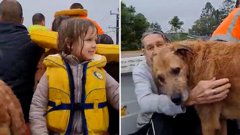 Lismore family stranded on roof rescued by emergency crews | Nine.com.au