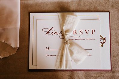 Stock image of a wedding invite.
