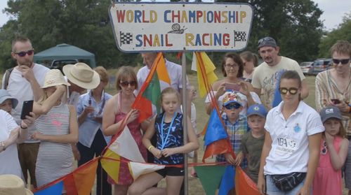 Many come to support the annual snail races. Image: Supplied