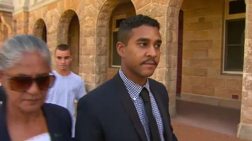 The victim's family and friends confronted him outside court, with one heard saying "you destroyed lives, Jude". (9NEWS)