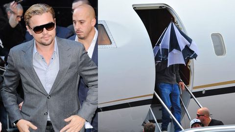 Environmentalist Leonardo DiCaprio arrives in Sydney by private jet