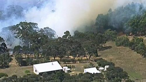 Smoke billowing from the grassfire last Wednesday. (9NEWS)