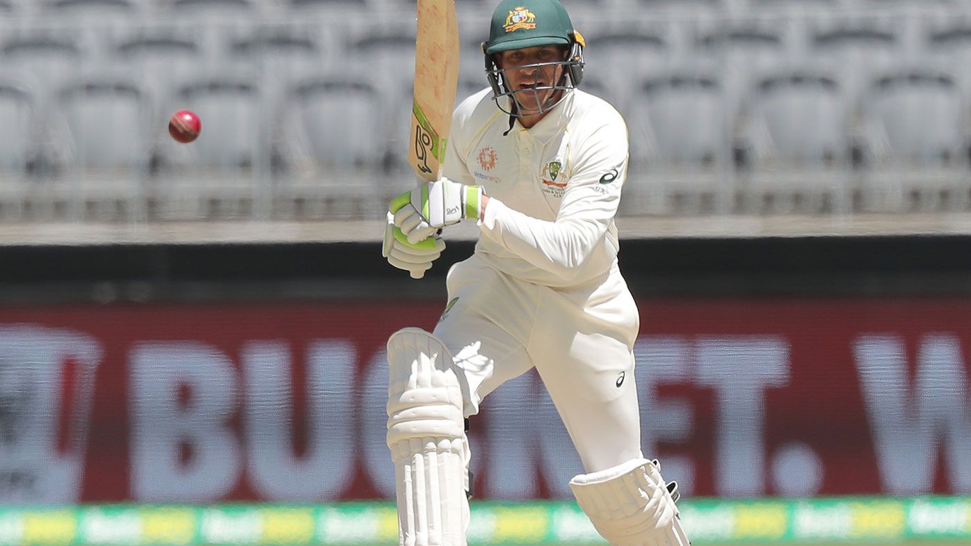 Usman Khawaja batting against India in Perth.