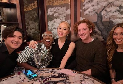 Cynthia Erivo, Ariana Grande and Ethan Slater