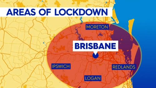 Brisbane lockdown area