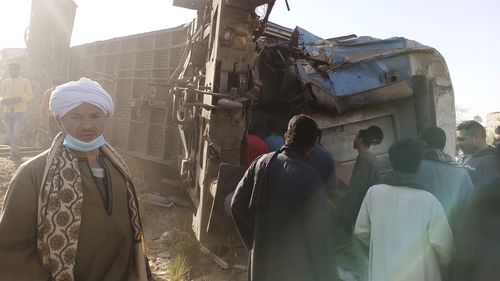 Trains crash in southern Egypt, killing at least 32