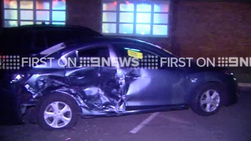 Six cars were damaged in the  car park of a Toowoomba church. (9NEWS)