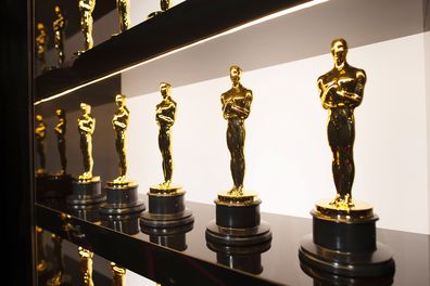 In this handout photo provided by A.M.P.A.S. Oscars statuettes are on display backstage during the 92nd Annual Academy Awards at the Dolby Theatre on February 09, 2020 in Hollywood, California. 