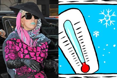 Gaga's blue lips are channeling a person suffering from hypothermia. <p><b>Image</b>: Getty