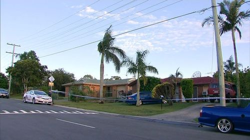 Police are still searching for the men who shot the little boy in the shoulder at the home in Browns Plains.