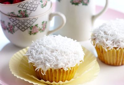 White chocolate and coconut rough cupcakes
