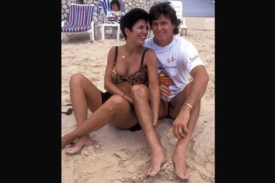 It runs in the family. Kris flaunts her signature bikini body on a Jamaican beach with hubby Bruce in 1993, way before her daughters made the "Kardashian kurves" so famous.