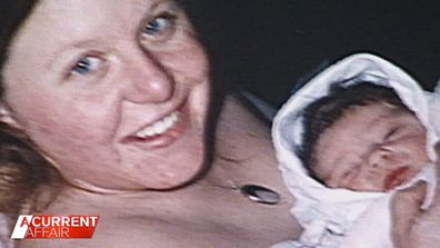 Debbie Fream with newborn son Jake Blair.