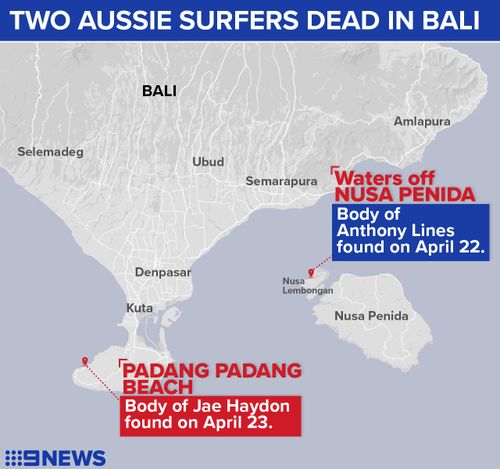 The incident marks the second death of an Australian surfer in Bali in under a week. Picture: 9NEWS.