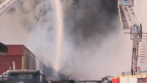 Firefighters warn the fire could continue to burn for days as they continue to fight it this morning.