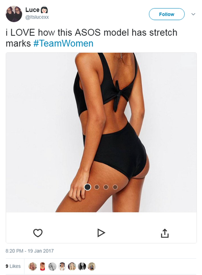 ASOS praised for using models with stretch marks - 9Honey