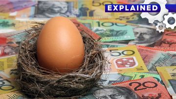 A nest and egg on Australian bank notes