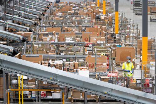 An Australia Post parcel delivery centre in Melbourne's Sunshine West.