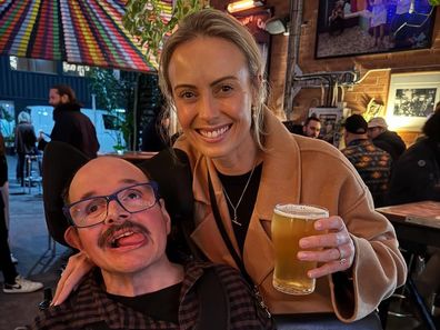 Sylvia Jeffreys attends the launch of Brian's Brew with proceeds going to Youngcare