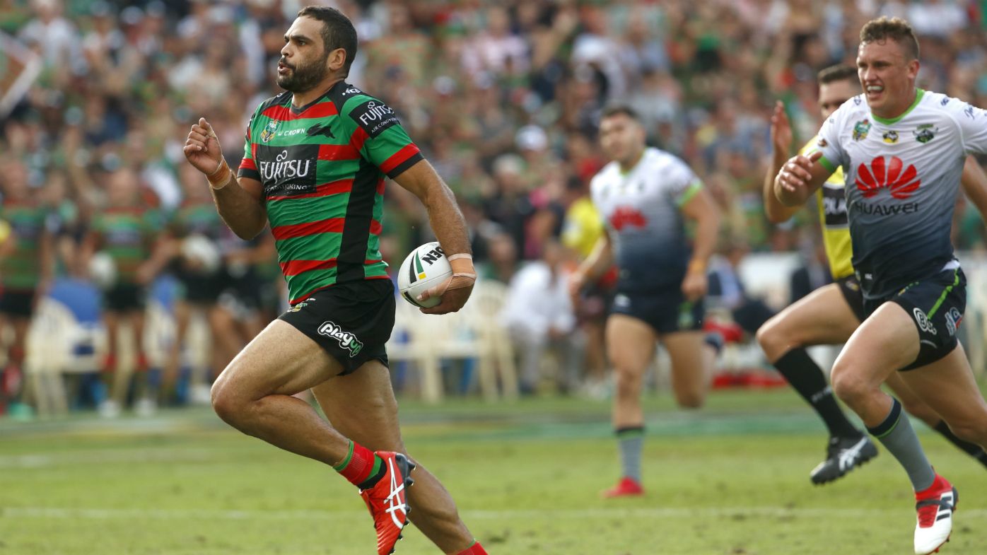 Emphatic Greg Inglis breaks record for most tries scored against Raiders 