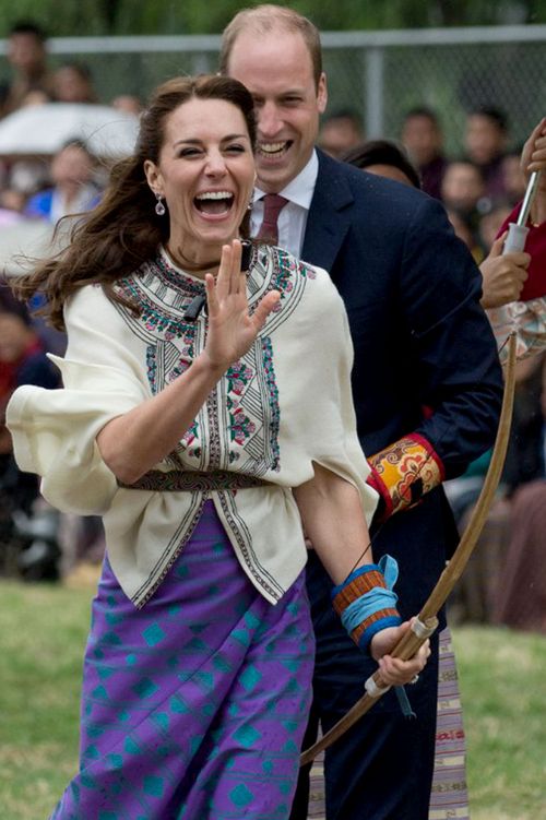 The royals were cheered on by enthusiastic crowds despite their poor marksmanship. (AFP)
