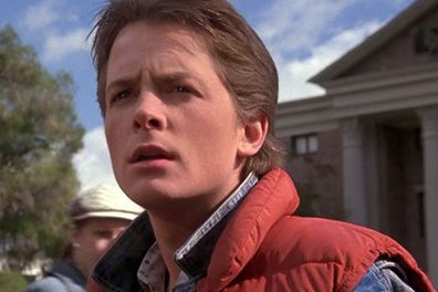 Actor Michael J. Fox in Back To The Future.
