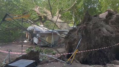 Victorian campers&#x27; close call as wild weather lashes multiple states