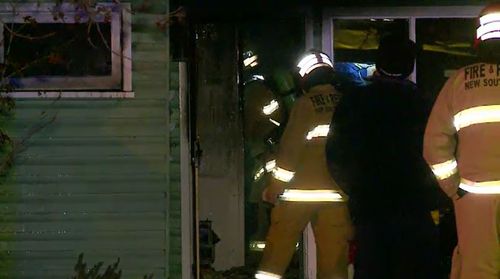 Fire crews managed to contain the blaze, which is believed to have started in a laundry. Picture: 9NEWS.