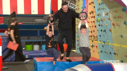 Parents are being encouraged to get active with their kids. Picture: 9NEWS