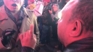 VIDEO: Shouting matches break out in Times Square over US election