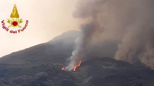 Fires broke out after the eruption.