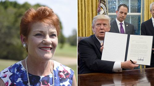 Pauline Hanson welcomes US exit from Trans-Pacific Partnership