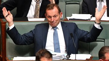Former Prime Minister Tony Abbott during Question Time yesterday.