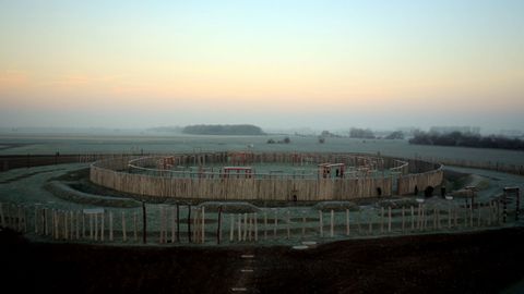 The Poemmelte ancient ring ditch in Poemmelte-Zackmuende, south of Magdeburg, eastern Germany. (Photo: Getty).