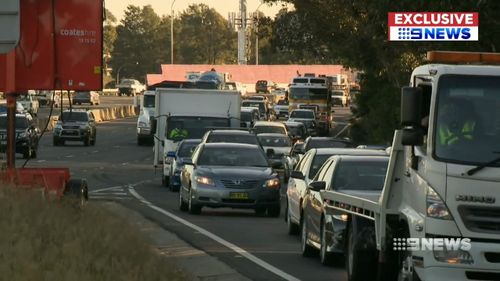 It's the final chance for drivers to exit the motorway before they hit the toll. Picture: 9NEWS