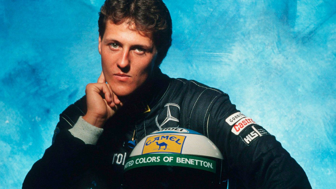 Michael Schumacher after signing for Benetton in 1991.