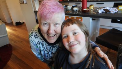 Lou Wilson loves looking after her granddaughters. Pictured here with Frankie, 10.