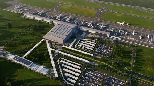 The airport will see 82 million passengers a week.