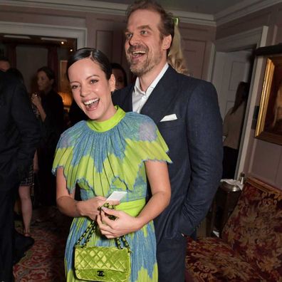 Lily Allen and David Harbour in February, 2020.