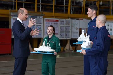 Before leaving the shipyard, William was given three models of HMS Belfast for his kids - Prince George, Princess Charlotte and Prince Louis.