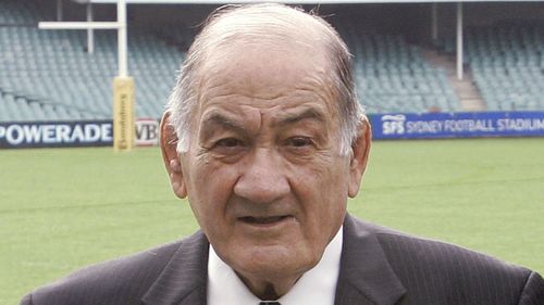 Sir Nicholas Shehadie, pictured in 2009, was one of the architects of the first Rugby World Cup. (AAP)