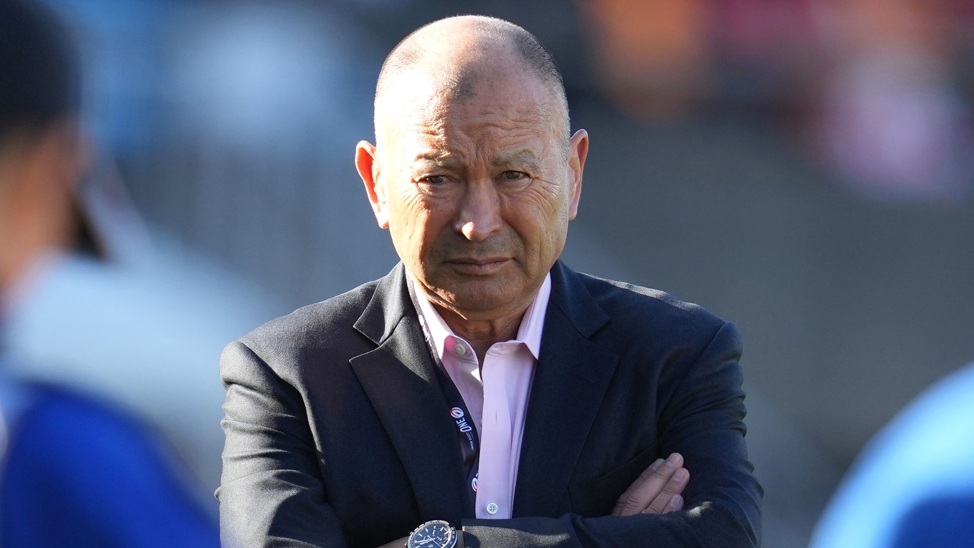 Eddie Jones, director of rugby of Suntory Sungoliath, is seen prior to the Japan Rugby League One match between Kubota Spears Funabashi Tokyo Bay and Tokyo Suntory Sungoliath.